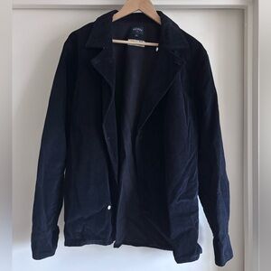Noah NYC Men's Navy Corduroy Double Breasted Jacket
